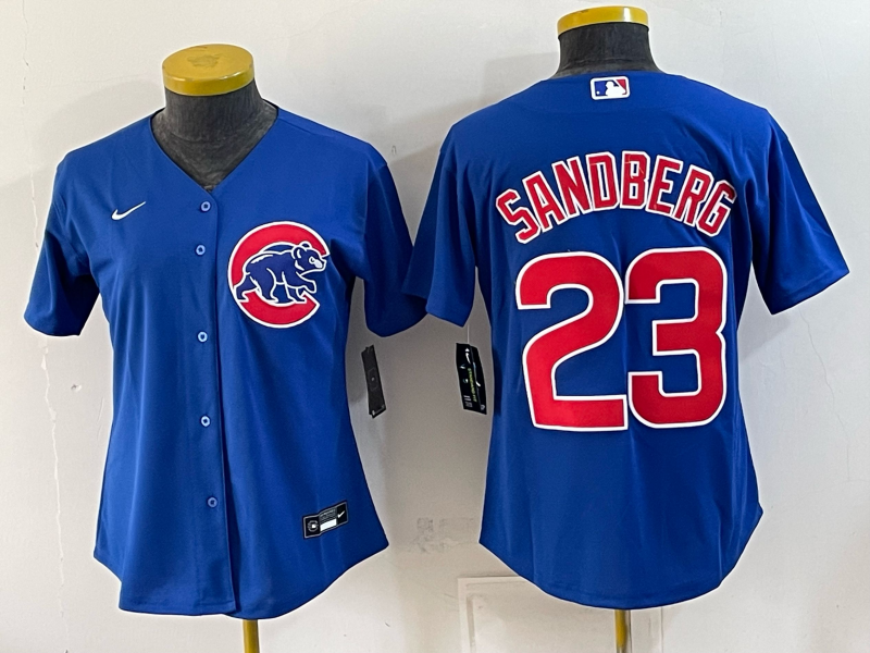 Youth 2026 Chicago Cubs #23 Sandberg blue Game Nike MLB Jersey 01